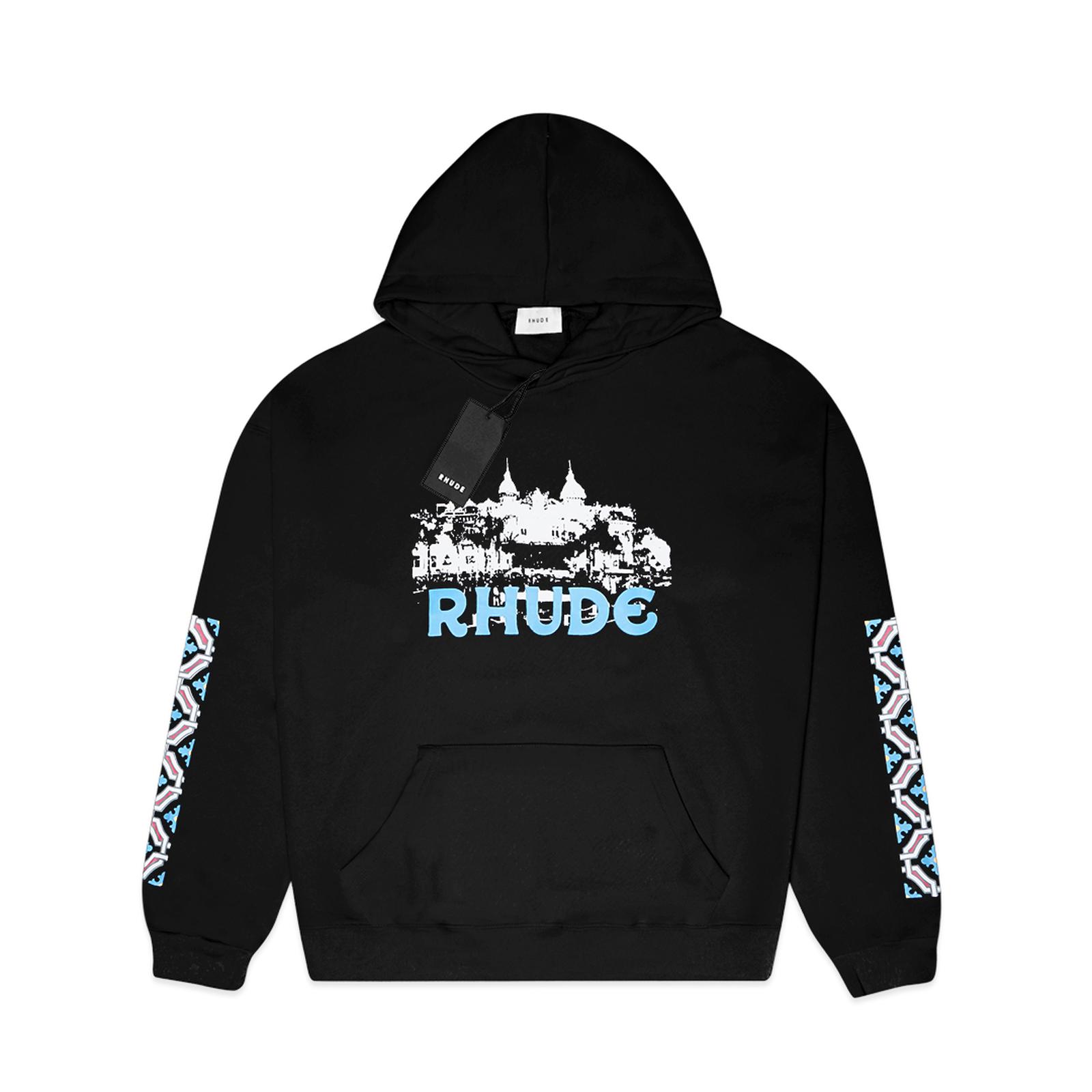 Rhude Casino Graphic Hoodie - Black, L Rhude Casino Graphic Hoodie - Black, L