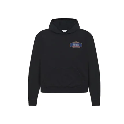 Rhude Black Racing Crest Hoodie