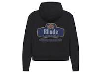 Rhude Black Racing Crest Hoodie