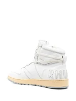 Rhude Logo Patch High-Top Sneakers