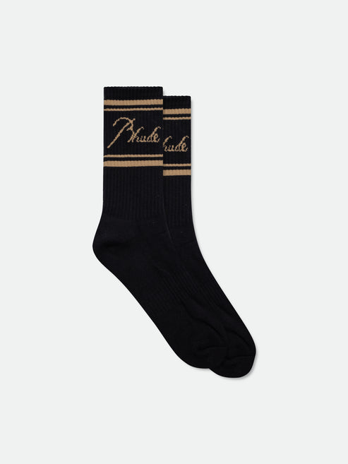 Rhude Script Logo Sock Rhude Script Logo Sock