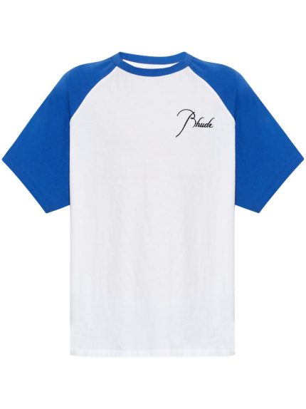 White And Blue Rhude Shirt
