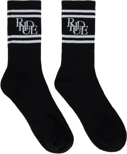 Rhude Black Scrambler Socks