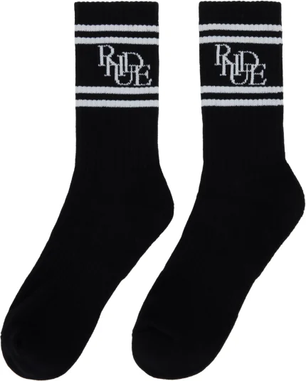 Rhude Black Scrambler Socks