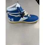 Rhude Blue and White High-Top Sneaker