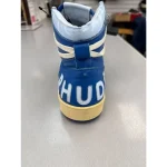 Rhude Blue and White High-Top Sneaker
