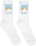 Rhude White Moonlight Socks