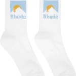Rhude White Moonlight Socks